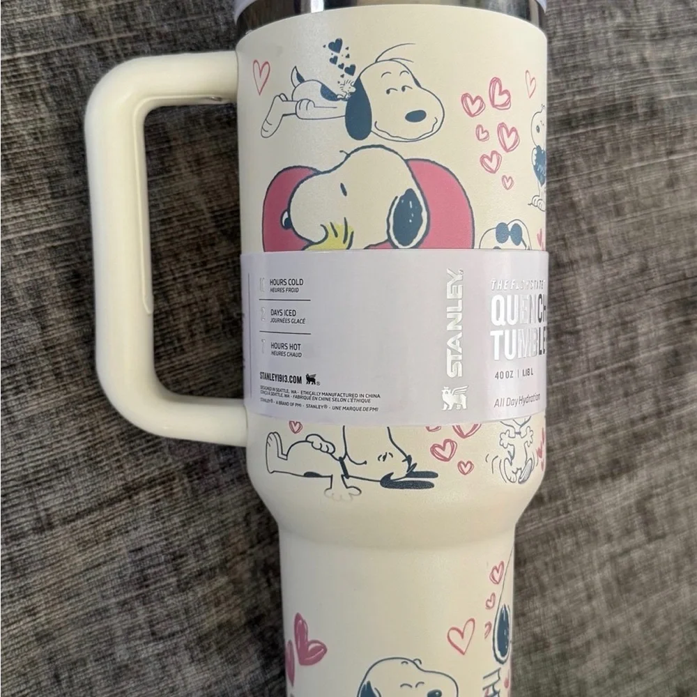 Stanley White & Pink Peanuts Snoopy Travel Mug - Picture 2 of 3